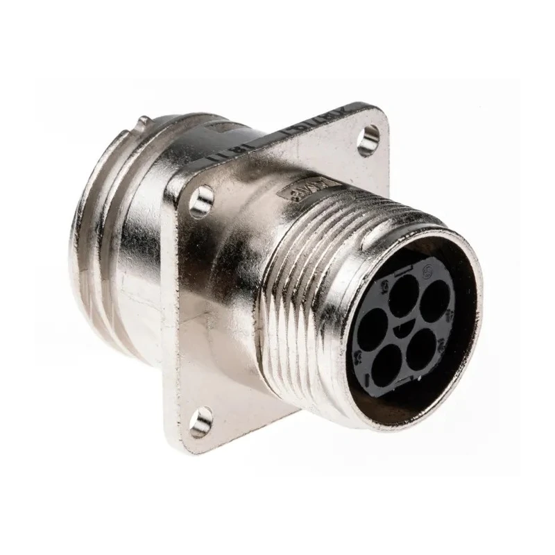 TE Connectivity Circular Connector 5 Contacts Panel Mount Socket Male 600V 13A CMC Series 208719-1