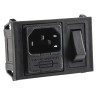 Bulgin C14 Horizontal Snap-in IEC Connector 250V 10A Fuse Size 5 x 20 mm BZH01/Z0000/01