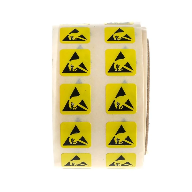 RS PRO Yellow Paper ESD Label Anti-Static ESD Text 12 mm x 12 mm 211-1231