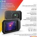 FLIR Thermal Imaging Camera with WiFi, 300°C Max Temperature, 128 x 96 Pixel Detector, 3.5-Inch FLIR C3-X (incl. Wi-Fi)