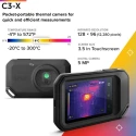 FLIR Thermal Imaging Camera with WiFi, 300°C Max Temperature, 128 x 96 Pixel Detector, 3.5-Inch FLIR C3-X (incl. Wi-Fi)