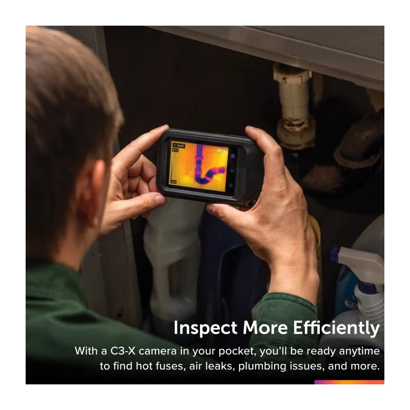 FLIR Thermal Imaging Camera with WiFi, 300°C Max Temperature, 128 x 96 Pixel Detector, 3.5-Inch FLIR C3-X (incl. Wi-Fi)