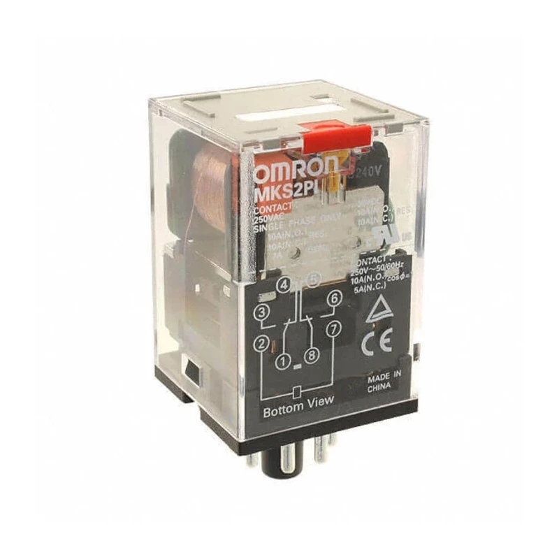 Omron Power Relay DPDT 230V AC Coil 10A Switching Current Plug-In MKS2PI 230VAC
