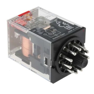 Omron Power Relay 230V AC Coil, 10A Switching Current, 3PDT Plug-In Terminal MKS3PI-5 230VAC