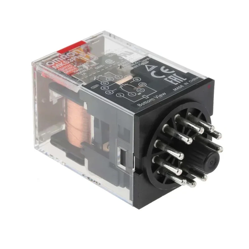 Omron Power Relay 230V AC Coil, 10A Switching Current, 3PDT Plug-In Terminal MKS3PI-5 230VAC