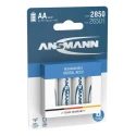 Ansmann Nickel Metal Hydride Rechargeable AA Battery 1.2 V 2.85 Ah Pack of 4 5035092