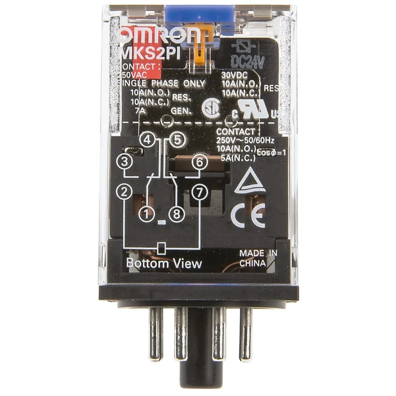 Omron Power Relay 24V DC Coil 10A Switching Current DPDT MKS2PI 24VDC