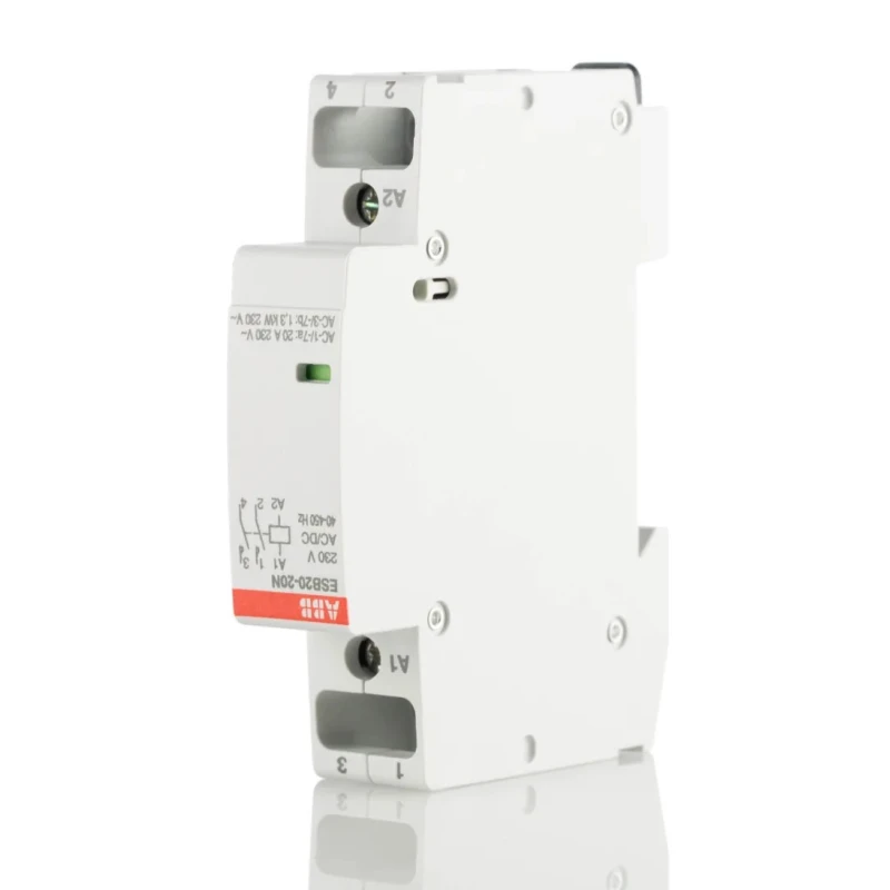 ABB 2-Pole Safety Installation Contactor 230V AC Coil, 20 A, 4.6 kW, DIN Rail Mount ESB20