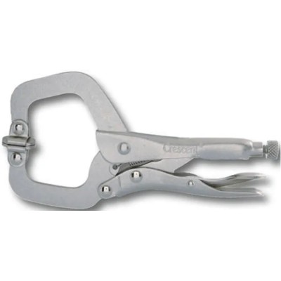 Crescent Locking Plier, Alloy Steel, Nickel Plated, Cushion Grip Handle, 152mm Overall Length C6CCSV