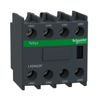 Schneider Electric Auxiliary Contact Block 4 Contact 2 NC/2 NO 10 A 690 V DIN Rail LADN22P
