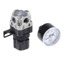 SMC Pneumatic Regulator G 1/4, 0.05 to 0.85 MPa Adjustable Outlet Pressure, 60 L/min Flow Rate ARX20