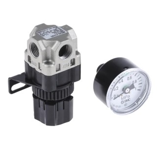 SMC Pneumatic Regulator G 1/4, 0.05 to 0.85 MPa Adjustable Outlet Pressure, 60 L/min Flow Rate ARX20