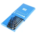 RS PRO 8 Piece L Metric Hex Key Set with Black Finish, Chrome Vanadium Steel, Hex Sizes 2 to 10 mm 537-833