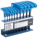 RS PRO 10 Piece T-Handle Imperial Hex Key Set, Hex Size 3/32 to 3/8 Inch, Chrome Vanadium Steel, Ball End Hex Keys 537-805