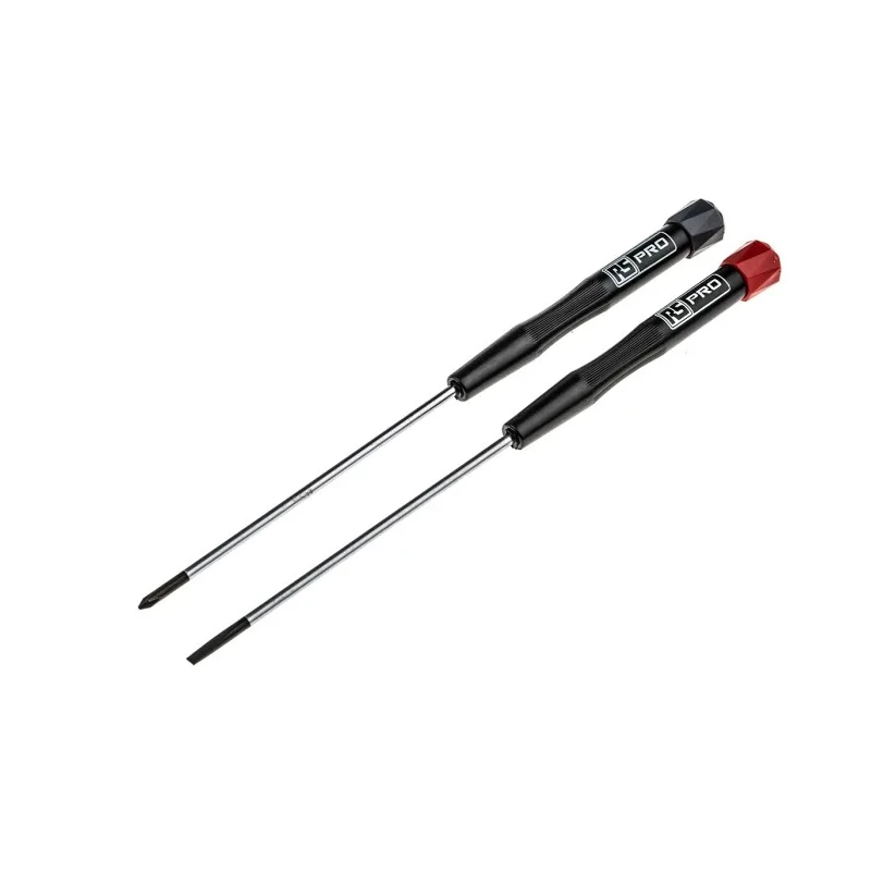 RS PRO Precision Pozidriv and Slotted Screwdriver Set 6-Piece Long Reach Ergonomic Handles Model 537-849