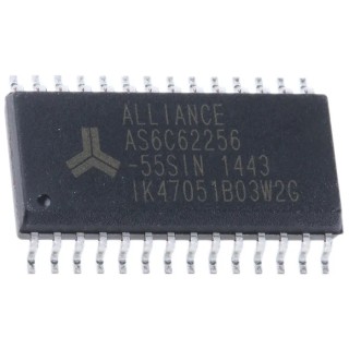 Alliance Memory SRAM Static RAM 256kB 32K x 8 Bit Asynchronous 2.7-5.5V SOP Surface Mount 28-Pin AS6C62256-55SIN
