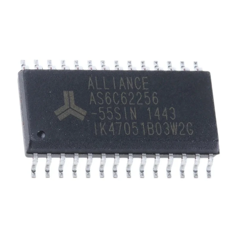 Alliance Memory SRAM Static RAM 256kB 32K x 8 Bit Asynchronous 2.7-5.5V SOP Surface Mount 28-Pin AS6C62256-55SIN