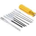Weller Xcelite Interchangeable Standard Screwdriver Set Hexagon Tip 9-Piece 99PS41MMN