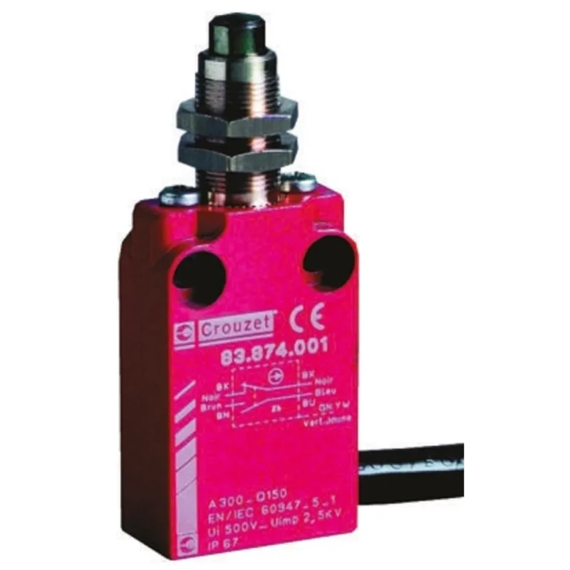 Crouzet Metal Housing Plunger Limit Switch, 1 NO/1 NC, IP66 IP67, 240V AC, 6A, Series 83874 83874101