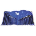 RS PRO 25 Piece L Imperial, Metric Hex Key Set, Hex Size 1/16 to 3/8 in, 1.5 to 10 mm, Chrome Vanadium Steel 537-827