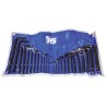 RS PRO 25 Piece L Imperial, Metric Hex Key Set, Hex Size 1/16 to 3/8 in, 1.5 to 10 mm, Chrome Vanadium Steel 537-827