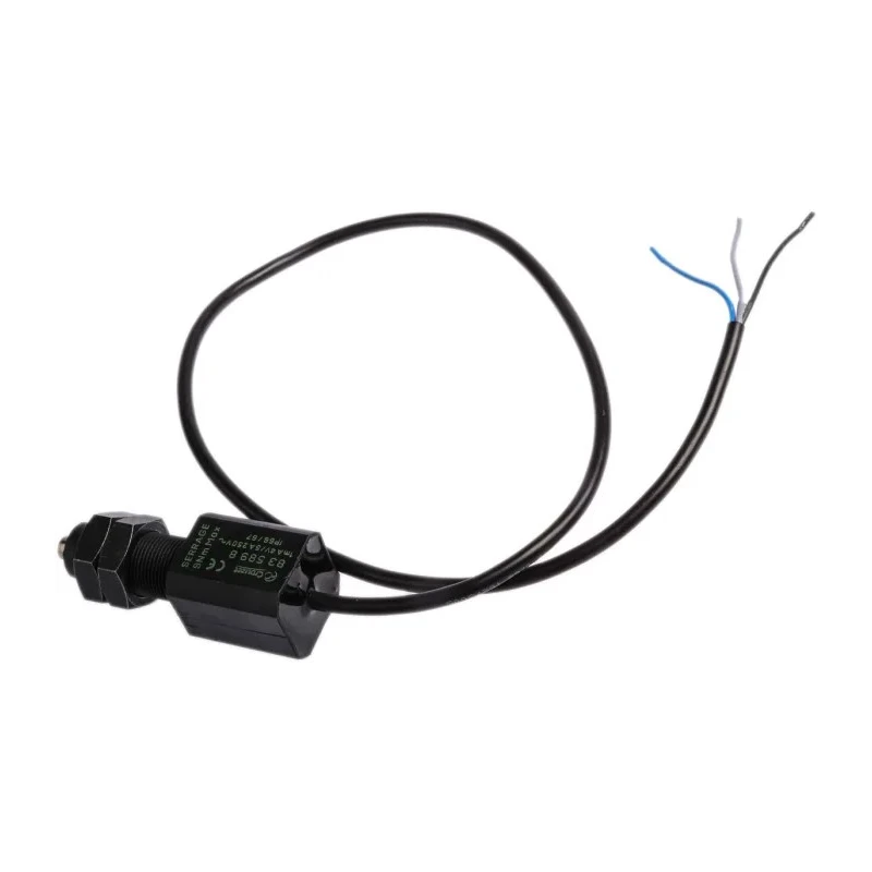 Crouzet 83589 Series Plunger Limit Switch, 1 NO/1 NC Contact, IP67/IP66, Thermoplastic Housing, 250V AC, 8A 83589801