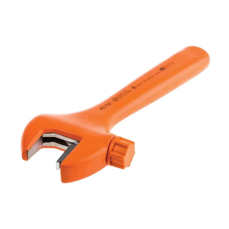 Penta Adjustable Spanner 26 mm Jaw Capacity 200 mm Length Insulated Handle VDE 1000V Approved MS7SCRS-210