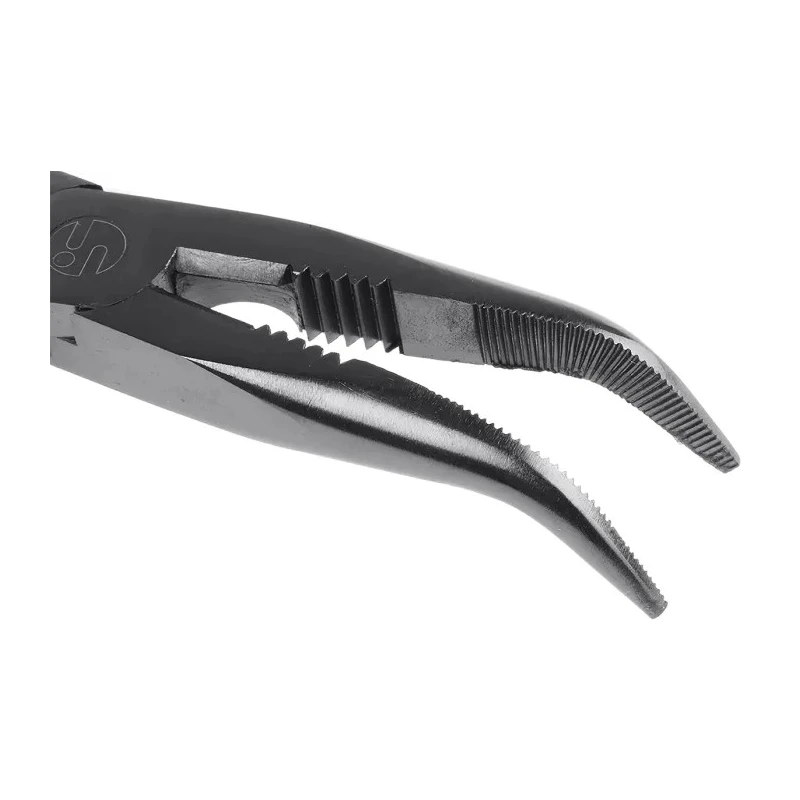 Penta Long Nose Plier Bent Nose 185mm Overall Length 48mm Smooth Jaw Comfort Grip VDE/1000V Approved MS13RS- 185