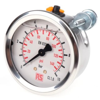 WIKA 63 mm G 1/4 Male Pressure Gauge 10 bar 9314195