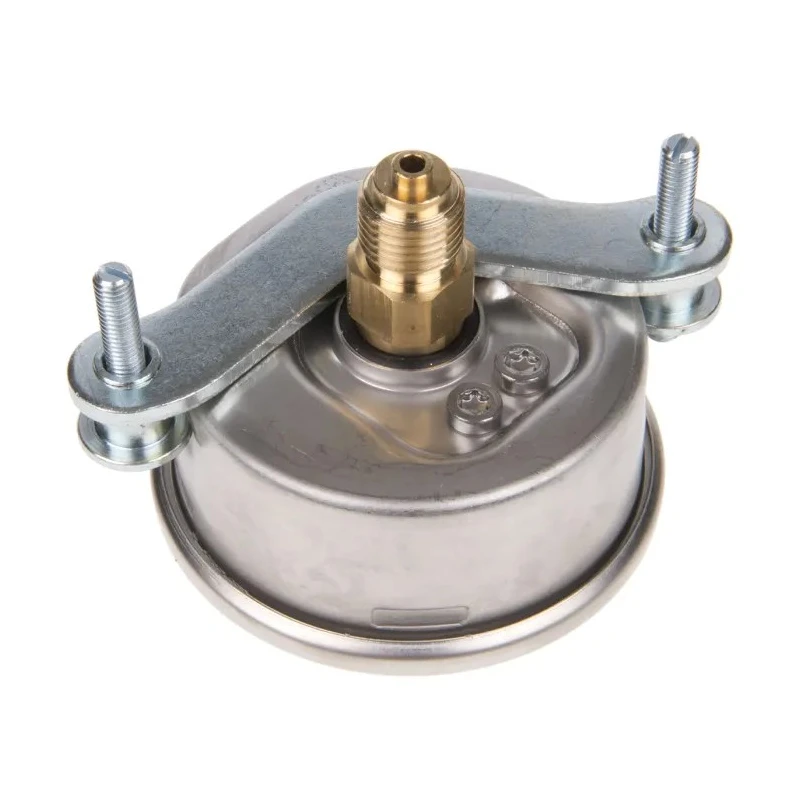 WIKA 63 mm Stainless Steel Case Back Entry Pressure Gauge with G 1/4 Copper Alloy Connection 25 bar 9314196