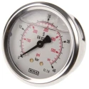 WIKA 63 mm Diameter Stainless Steel Case Back Entry Pressure Gauge G 1/4 Connection, 40 bar 9314197