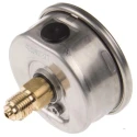 WIKA 63 mm Diameter Stainless Steel Case Back Entry Pressure Gauge G 1/4 Connection, 40 bar 9314197