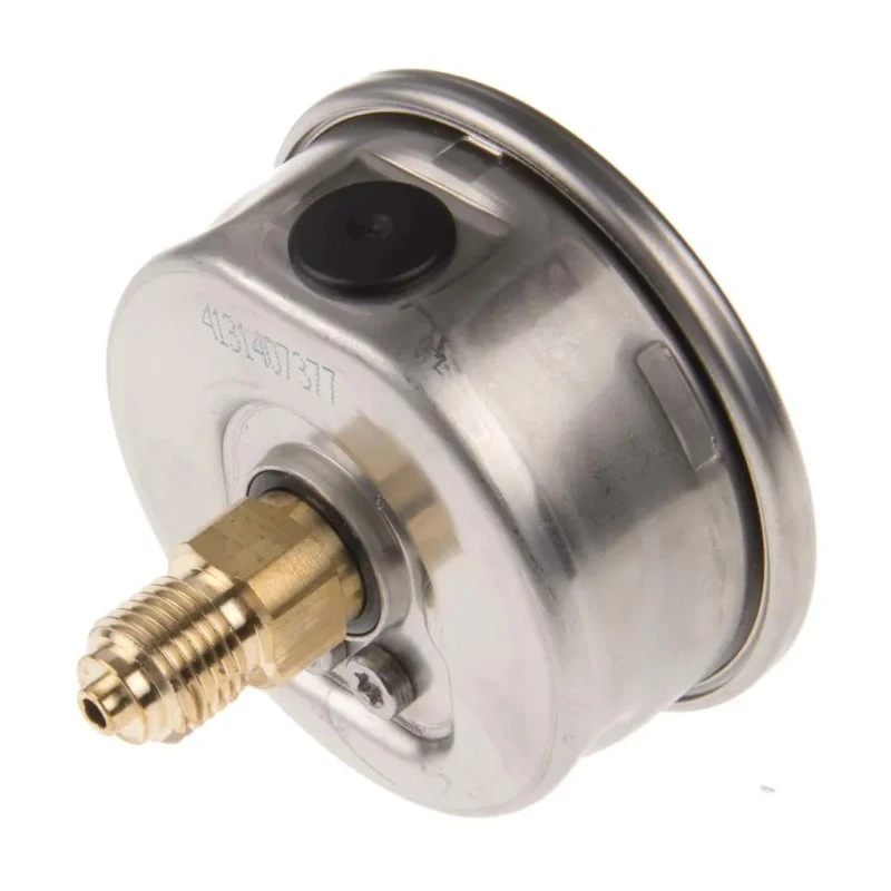 WIKA 63 mm Diameter Stainless Steel Case Back Entry Pressure Gauge G 1/4 Connection, 40 bar 9314197