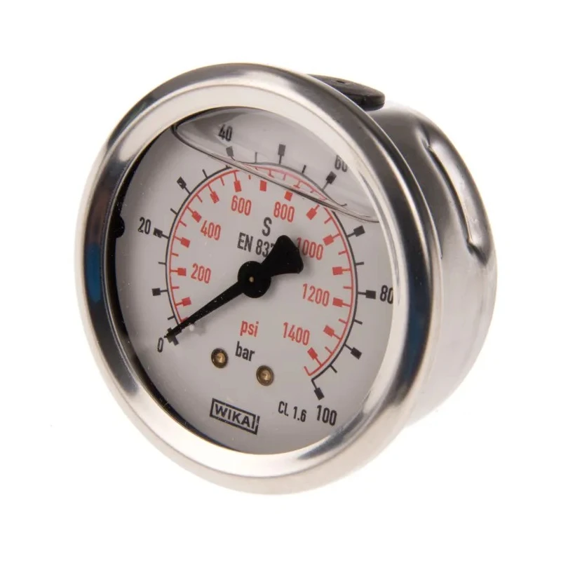 WIKA 63 mm Diameter Stainless Steel Case Back Entry Pressure Gauge G 1/4 Connection 0-100 bar 213.53 46852703