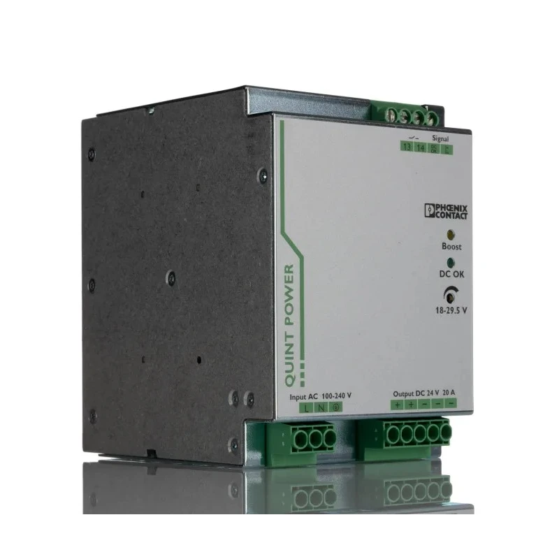 Phoenix Contact QUINT POWER Switched Mode DIN Rail Power Supply 264V AC Input 29.5V DC, 20A Output, 480W 2866776