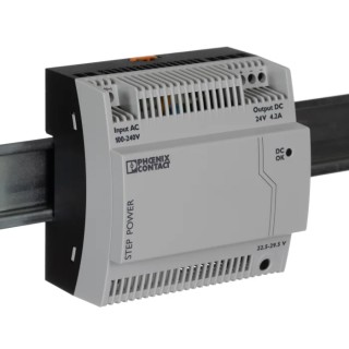Phoenix Contact STEP-PS/1AC/24DC/4 Switched Mode DIN Rail Power Supply 264V AC Input 29.5V DC, 4.2A Output, 100W 2868664