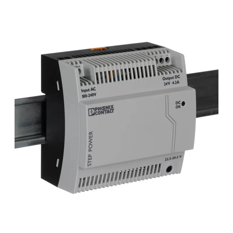 Phoenix Contact STEP-PS/1AC/24DC/4 Switched Mode DIN Rail Power Supply 264V AC Input 29.5V DC, 4.2A Output, 100W 2868664