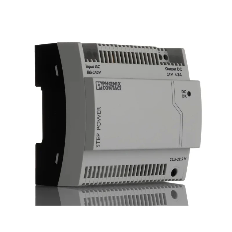Phoenix Contact STEP-PS/1AC/24DC/4 Switched Mode DIN Rail Power Supply 264V AC Input 29.5V DC, 4.2A Output, 100W 2868664