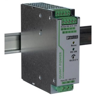 Phoenix Contact QUINT POWER Switched Mode DIN Rail Power Supply 264V AC Input 29.5V DC Output 5A 120W 2866750