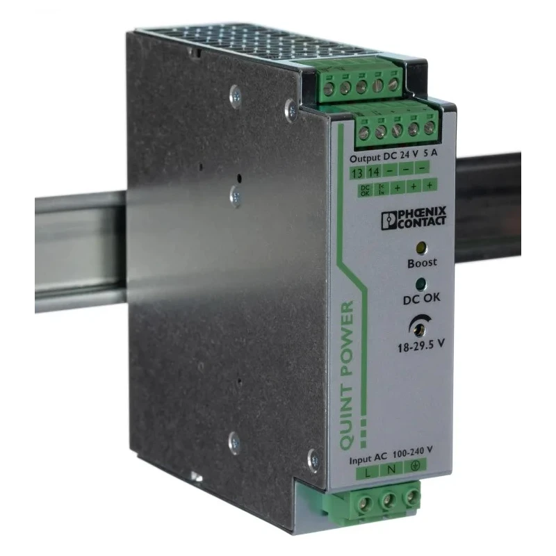Phoenix Contact QUINT POWER Switched Mode DIN Rail Power Supply 264V AC Input 29.5V DC Output 5A 120W 2866750