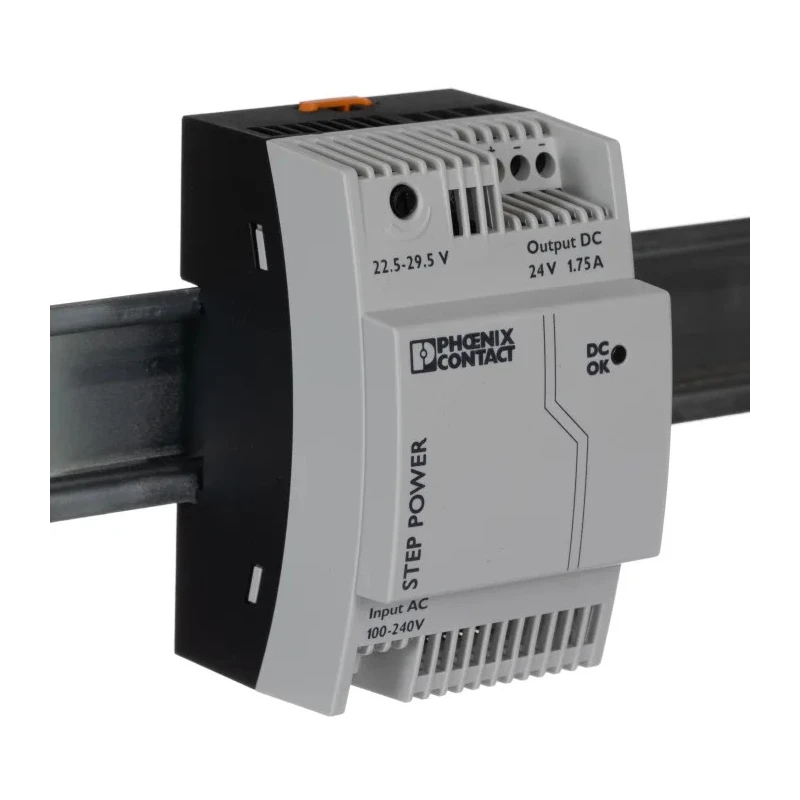 Phoenix Contact Switched Mode DIN Rail Power Supply 264V AC Input 29.5V DC, 1.75A Output, 42W STEP-PS/1AC/24DC/1.75 2868648