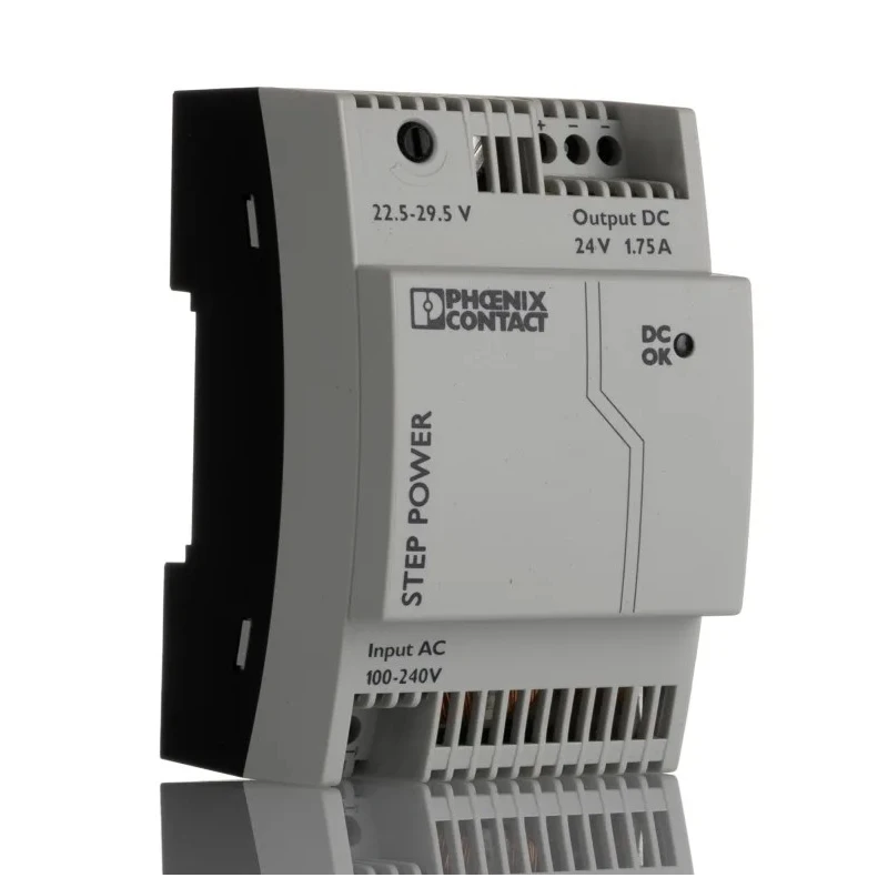 Phoenix Contact Switched Mode DIN Rail Power Supply 264V AC Input 29.5V DC, 1.75A Output, 42W STEP-PS/1AC/24DC/1.75 2868648