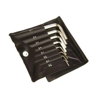 RS PRO 8 Piece L Metric Hex Key Set, Short Arm, Chrome Finish, Nickel Chrome Material, Hex Size 1.5 mm, Model 545-042