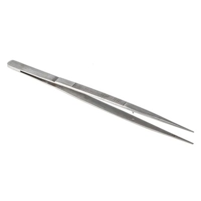 RS PRO 150mm Stainless Steel Serrated Tweezer 545-171