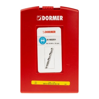 Dormer 19-Piece High Speed Steel Multi-Material Twist Drill Bit Set 1-10 mm A190201
