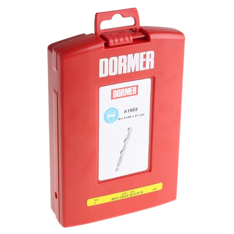 Dormer 21-Piece Multi-Material High Speed Steel Twist Drill Bit Set 1.59-9.53 mm A1903