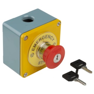Schneider Electric Yellow Zinc Alloy Harmony Push Button Control Station 1 Hole 22 mm Diameter XAPJ1201SPEC0971