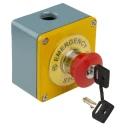 Schneider Electric Yellow Zinc Alloy Harmony Push Button Control Station 1 Hole 22 mm Diameter XAPJ1201SPEC0971