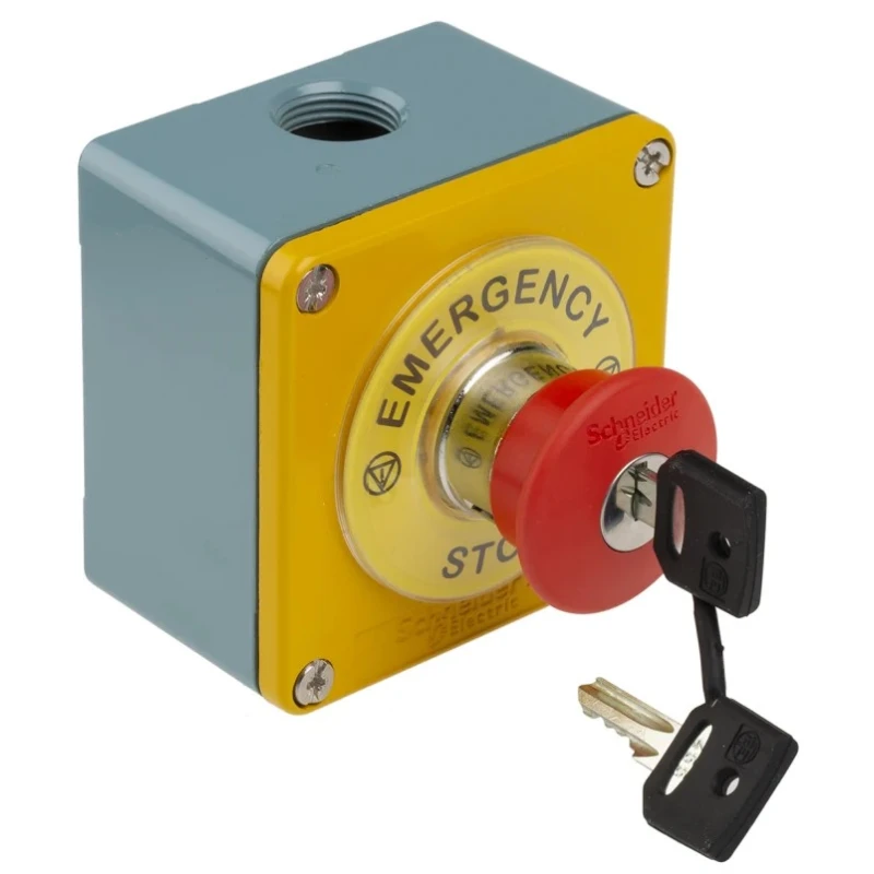 Schneider Electric Yellow Zinc Alloy Harmony Push Button Control Station 1 Hole 22 mm Diameter XAPJ1201SPEC0971