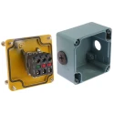 Schneider Electric Yellow Zinc Alloy Harmony Turn Button Control Station 22 mm Diameter 1 Hole XAPJ1201SPEC0972